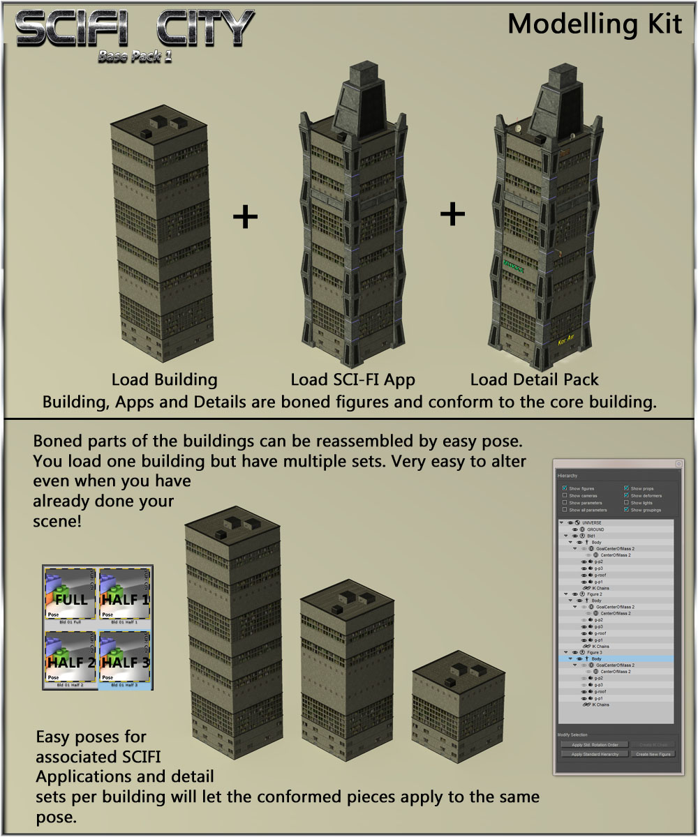 SciFi City Construction Set - Base Pack 1 by N/A