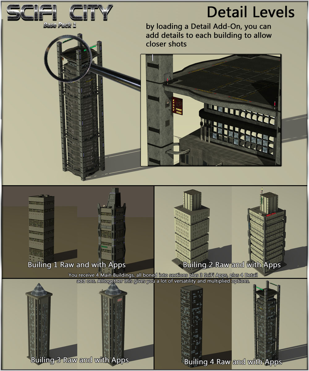 SciFi City Construction Set - Base Pack 1 by N/A