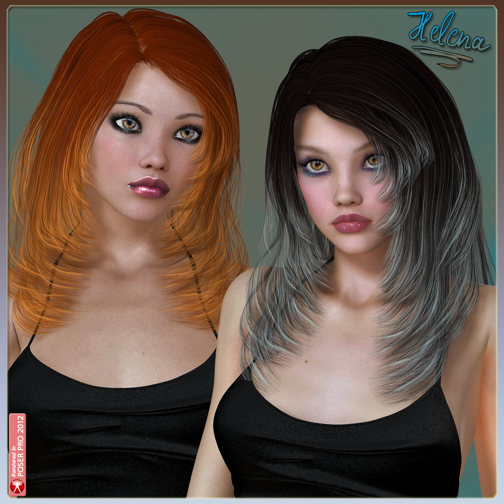 Helena Hair for V4 by N/A