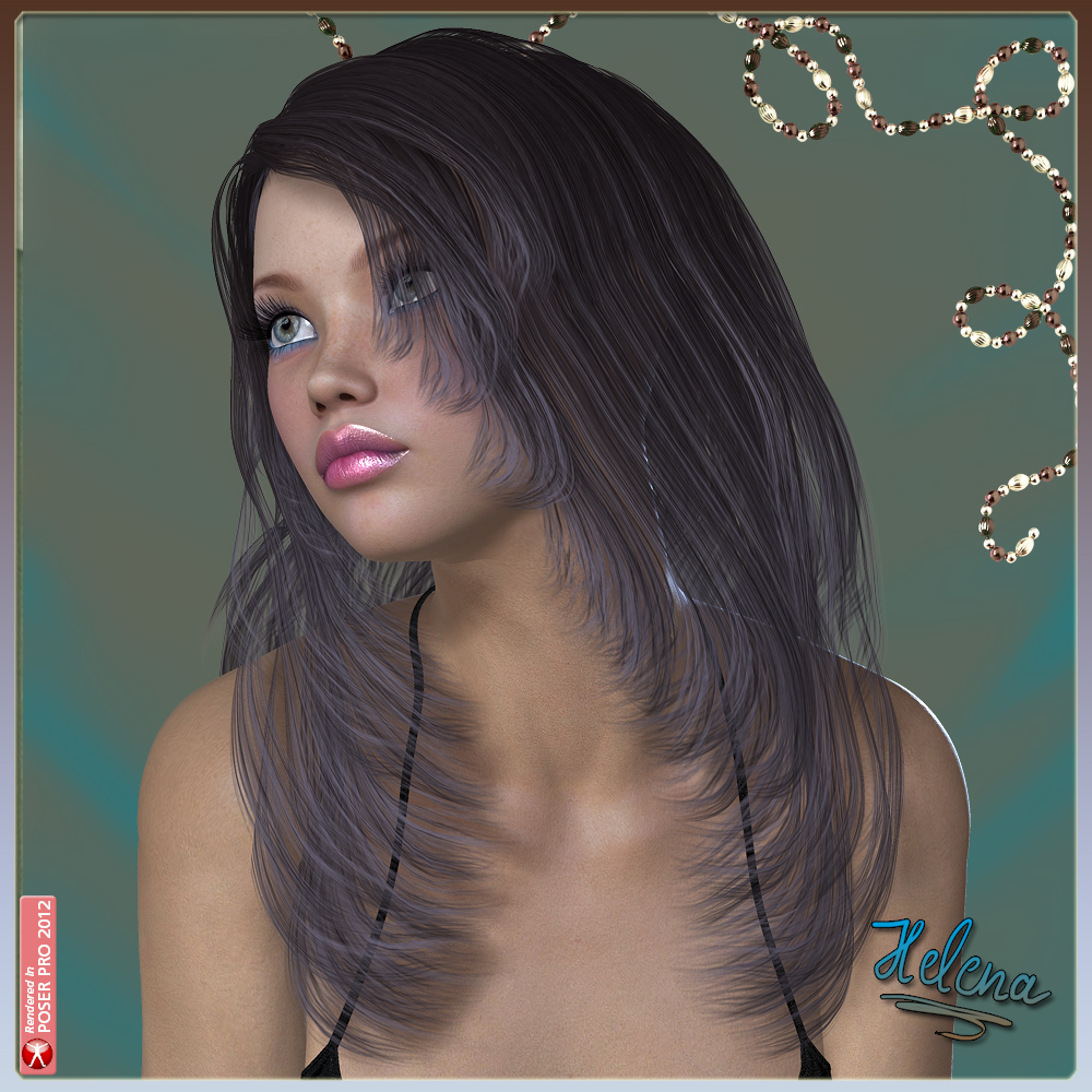 Helena Hair for V4 by N/A