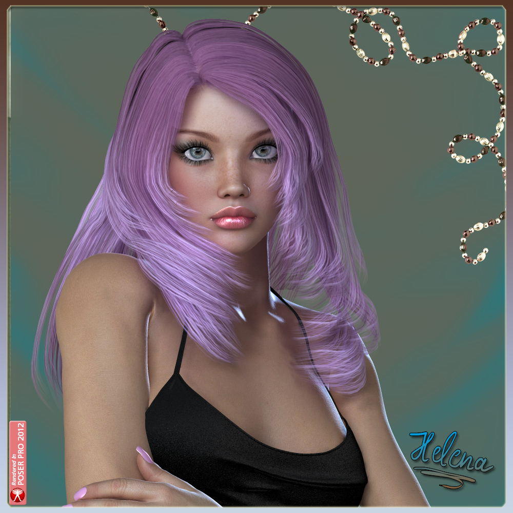 Helena Hair for V4 by N/A