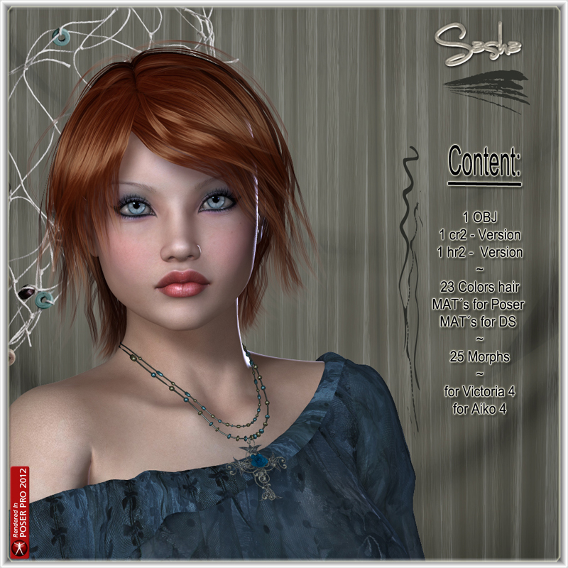 Sasha Hair for V4 by N/A