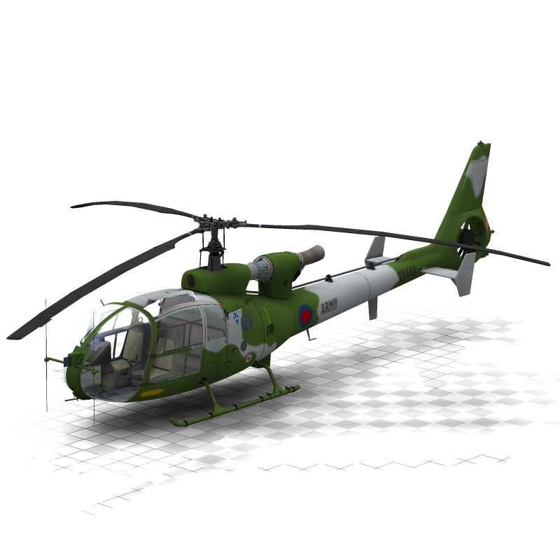 Gazelle Helicopter (for Poser) by N/A