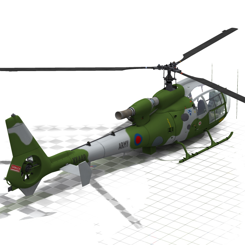 Gazelle Helicopter (for Poser) by N/A