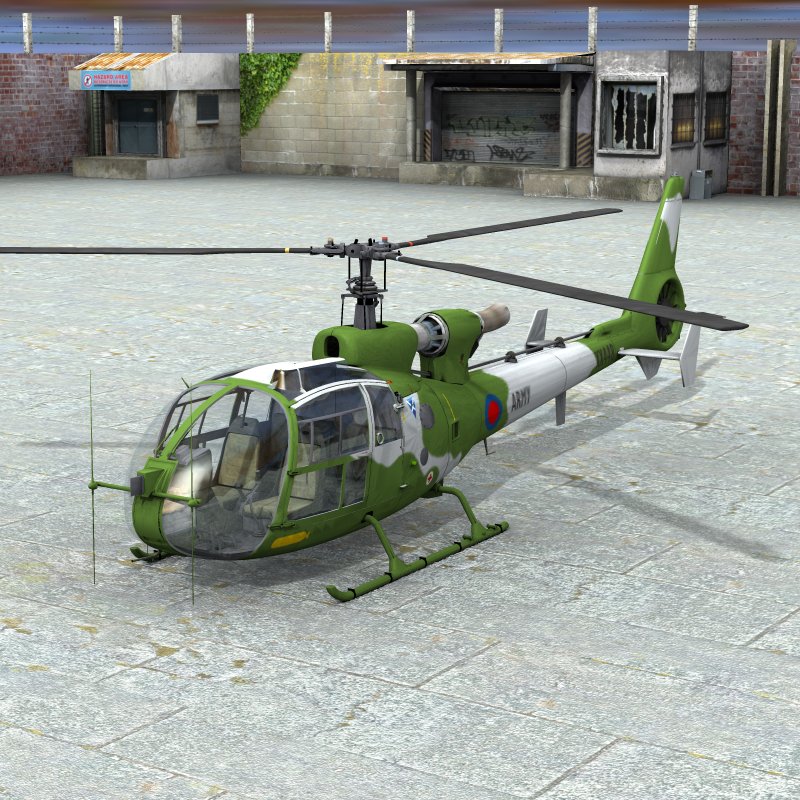 Gazelle Helicopter (for Poser) by N/A