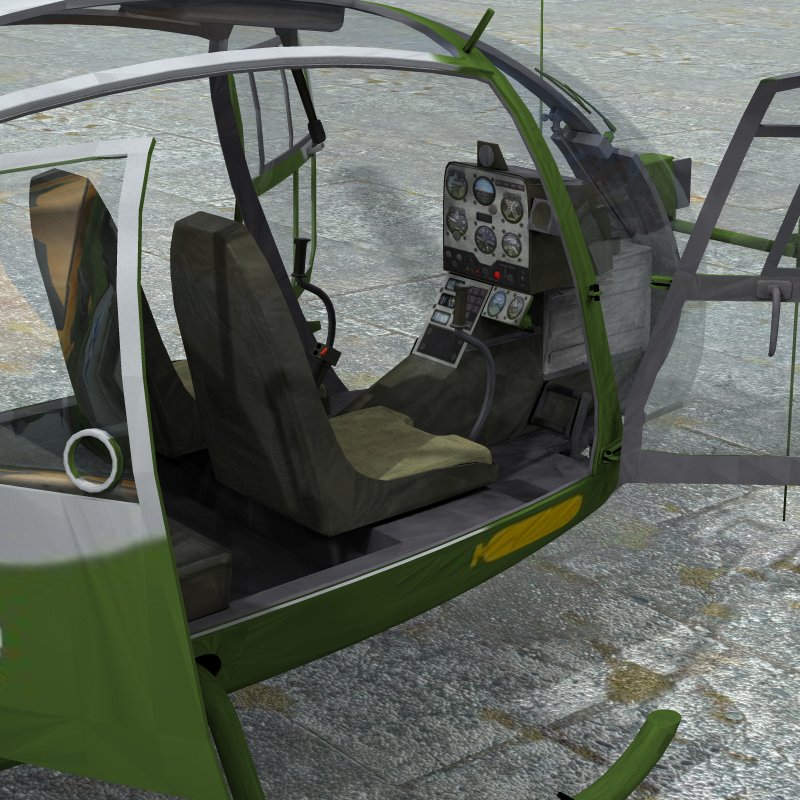 Gazelle Helicopter (for Poser) by N/A