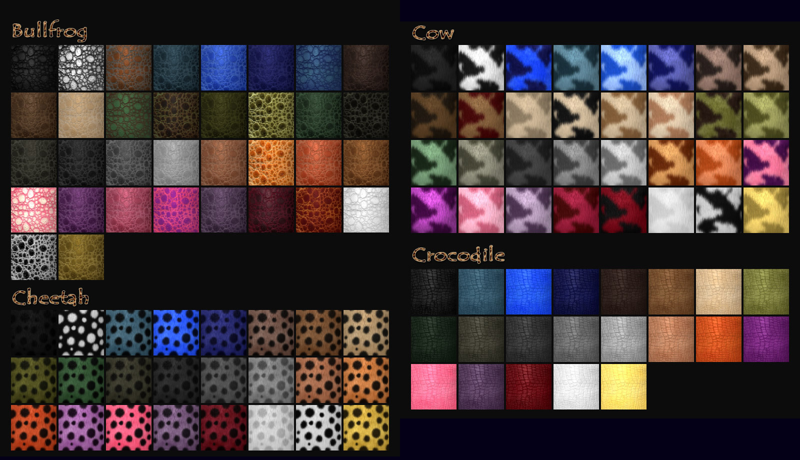 Pd-Animalz Poser Materials by N/A