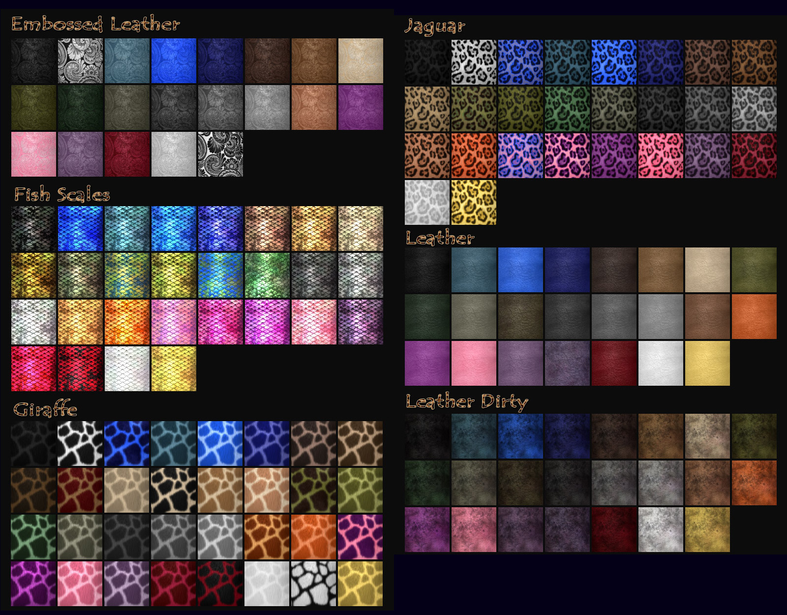 Pd-Animalz Poser Materials by N/A