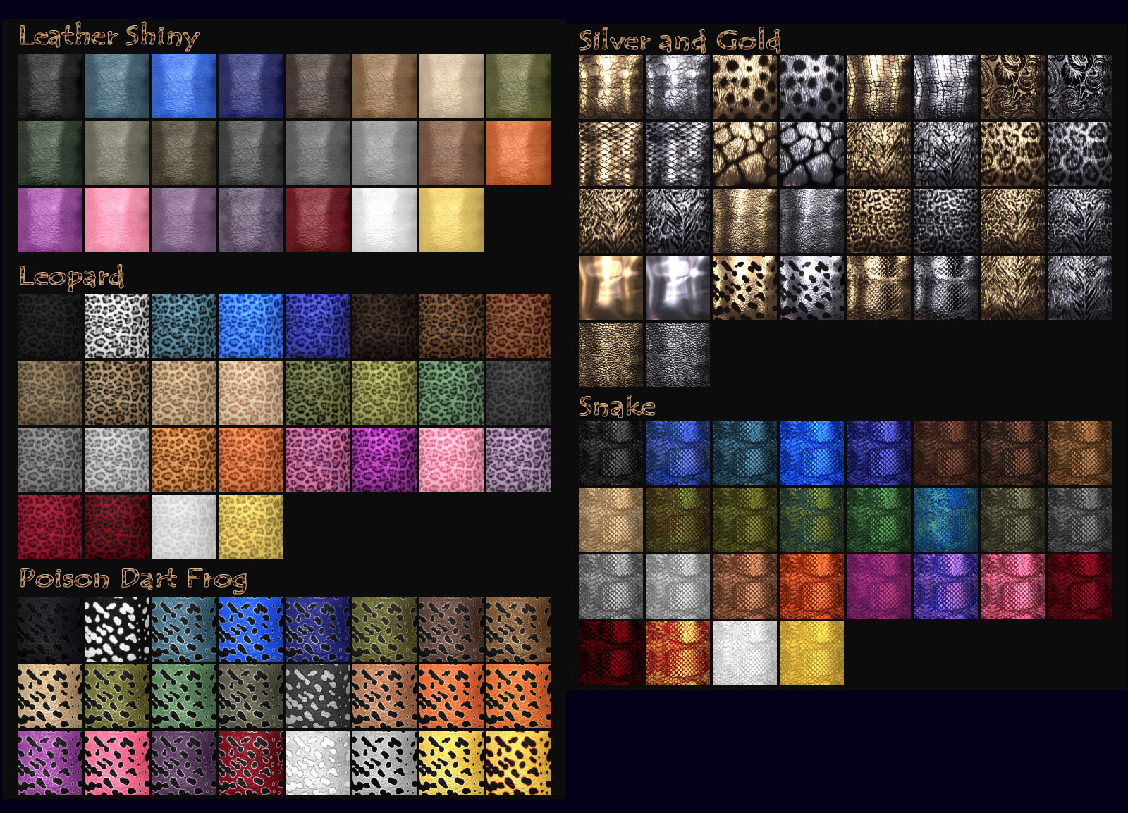 Pd-Animalz Poser Materials by N/A