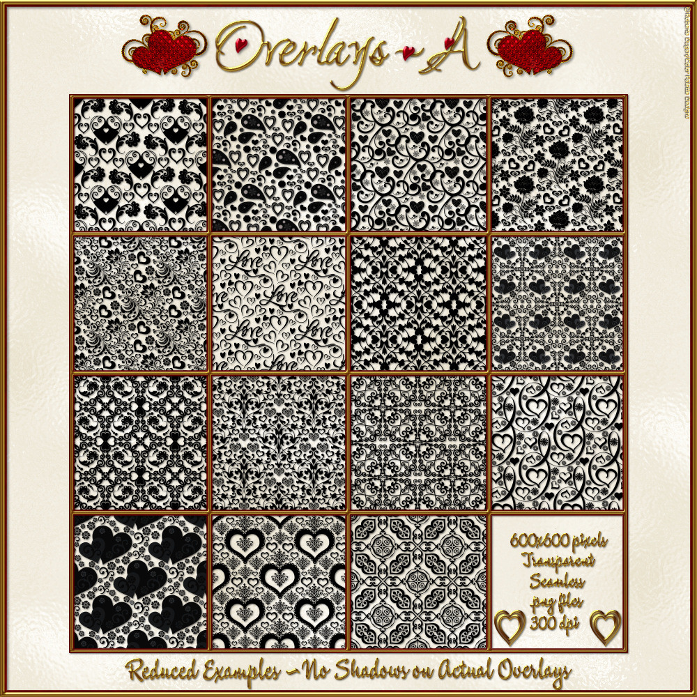 HEARTS of DESIRE Seamless Overlay Pack by N/A
