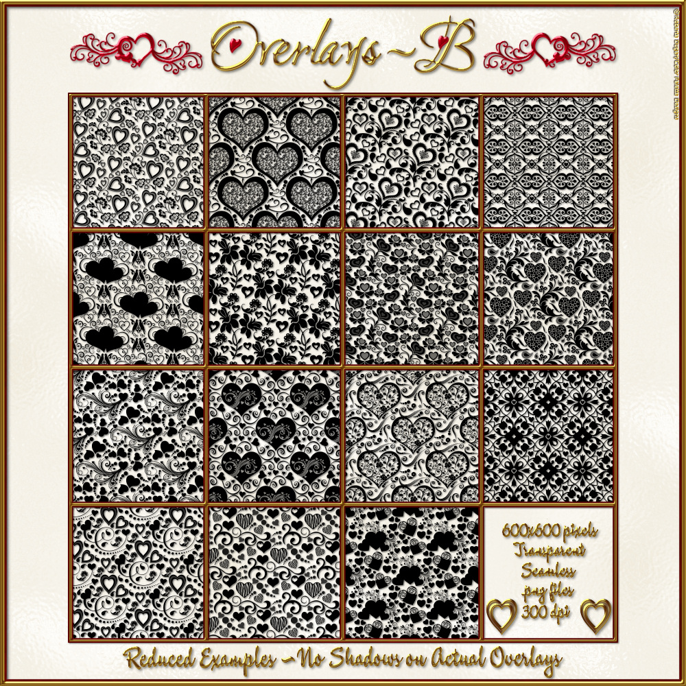 HEARTS of DESIRE Seamless Overlay Pack by N/A