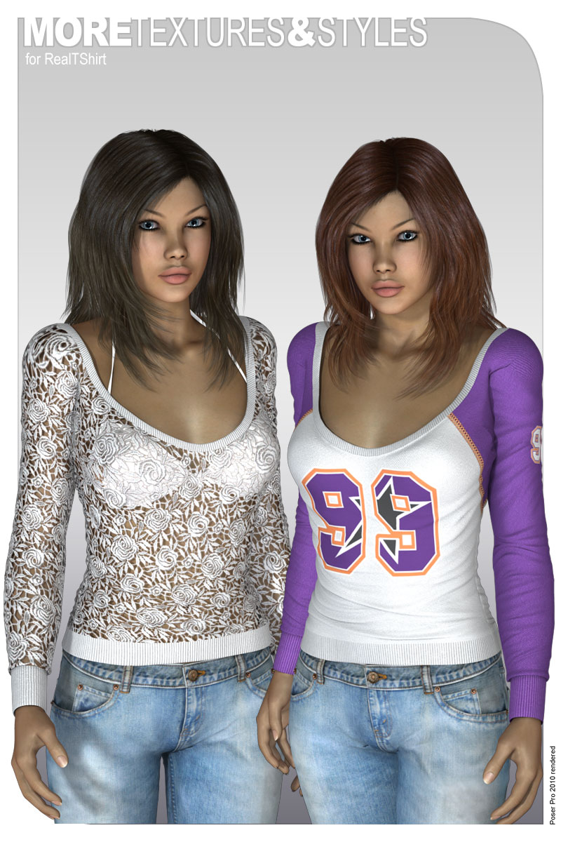 MORE Textures & Styles for RealTShirt by N/A