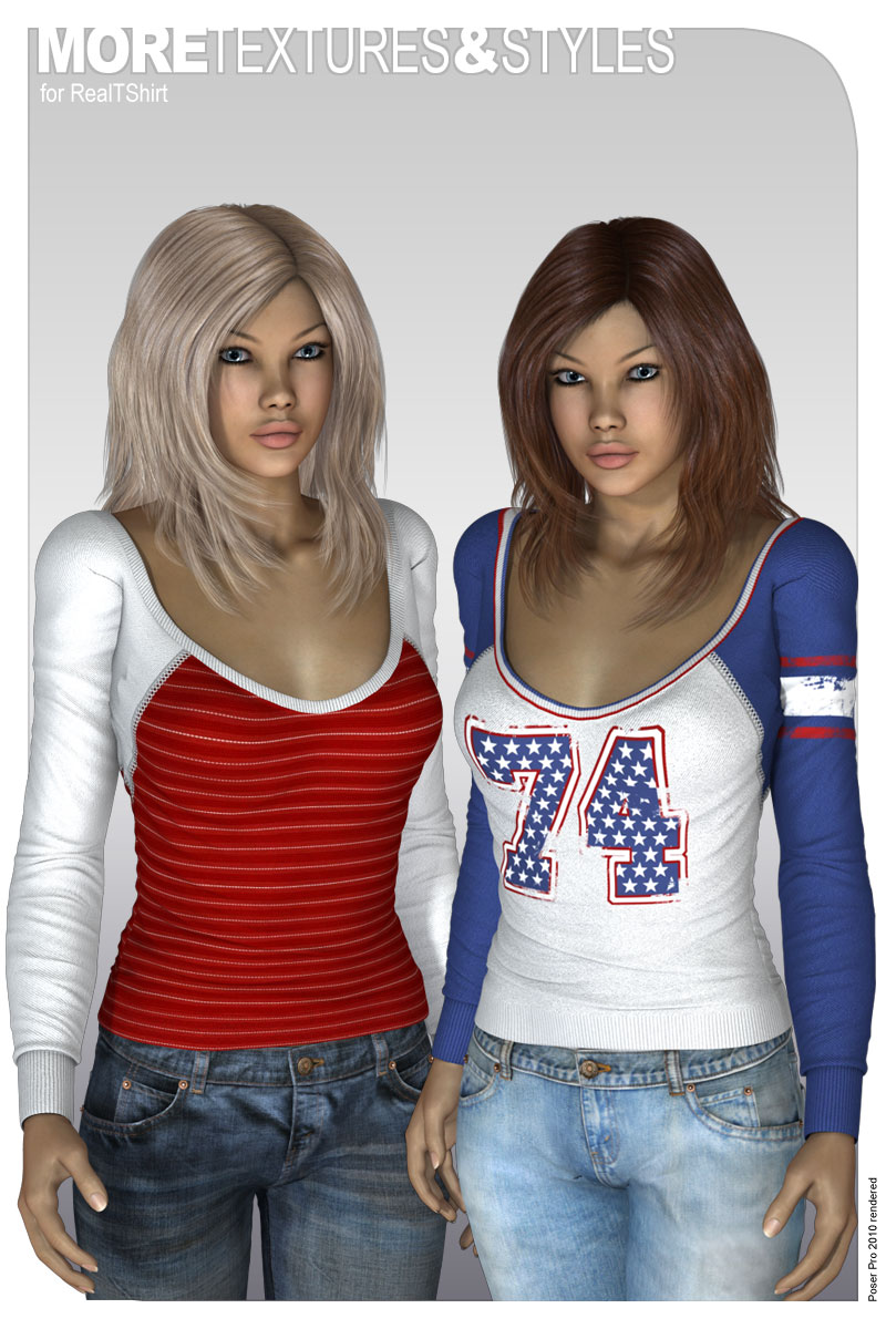 MORE Textures & Styles for RealTShirt by N/A