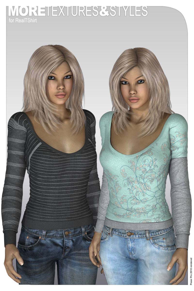 MORE Textures & Styles for RealTShirt by N/A