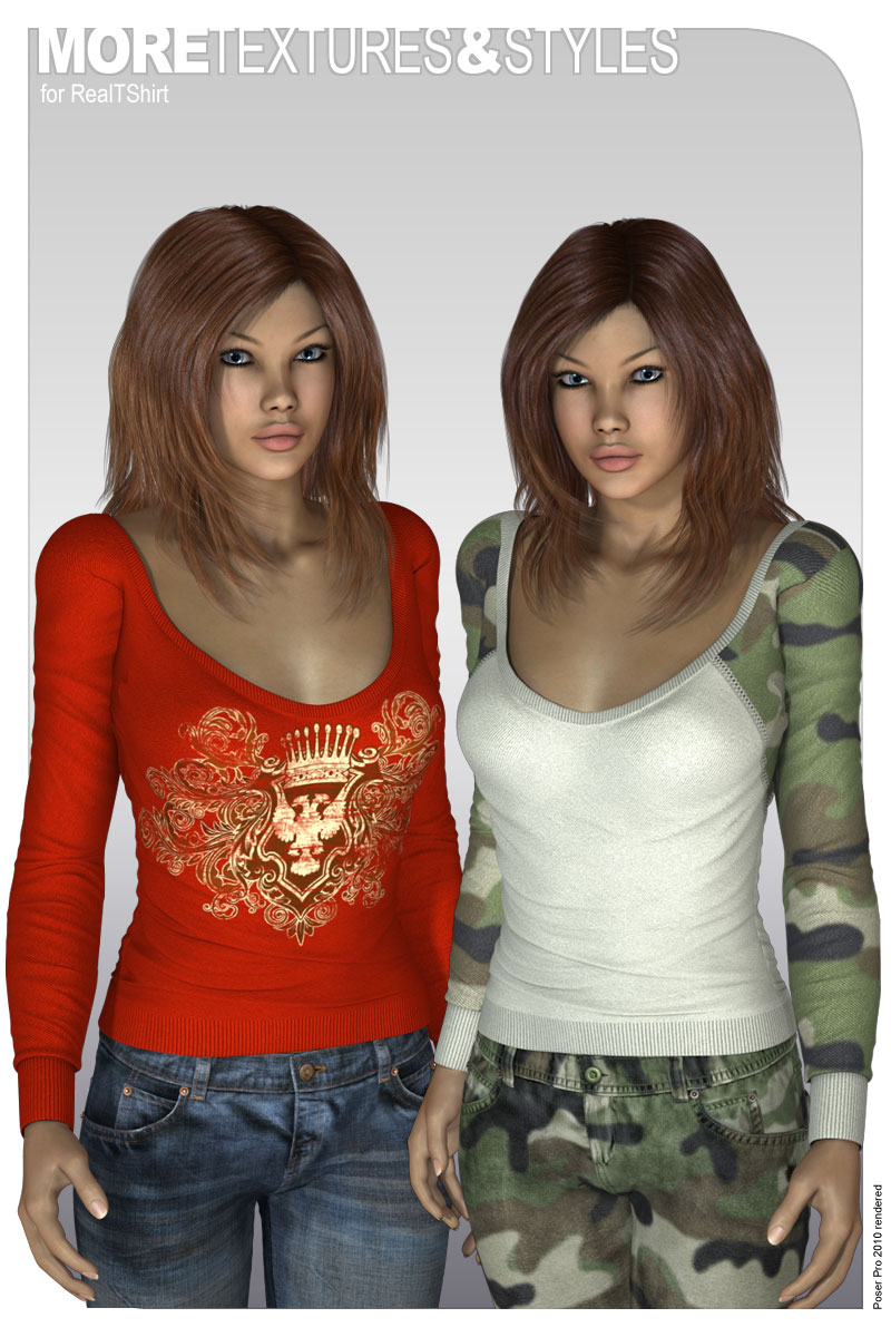 MORE Textures & Styles for RealTShirt by N/A