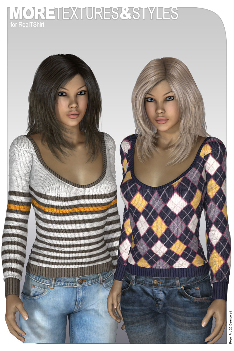 MORE Textures & Styles for RealTShirt by N/A