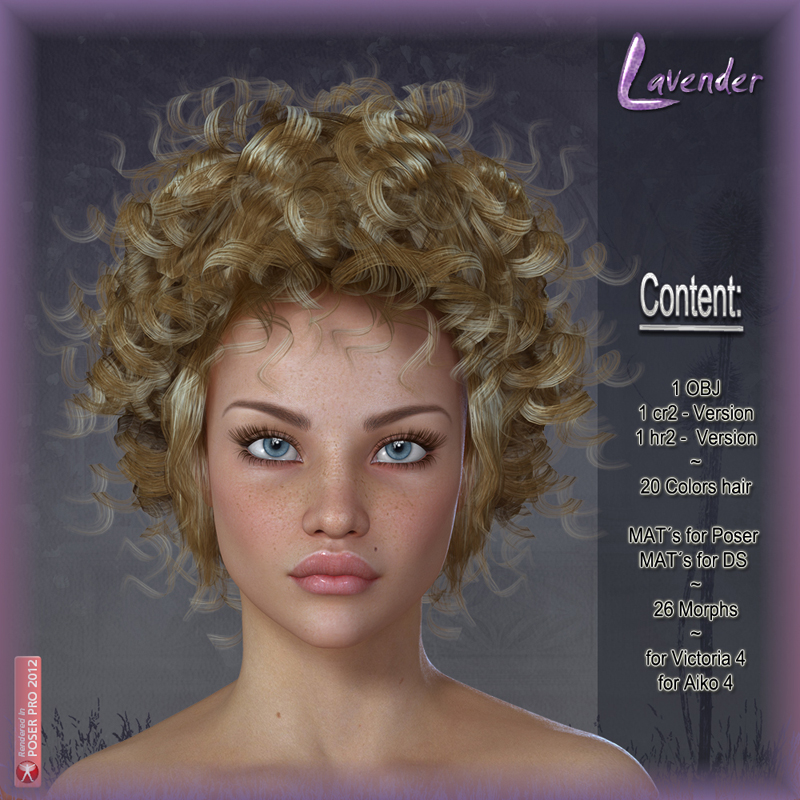 Lavender Hair for V4 by N/A