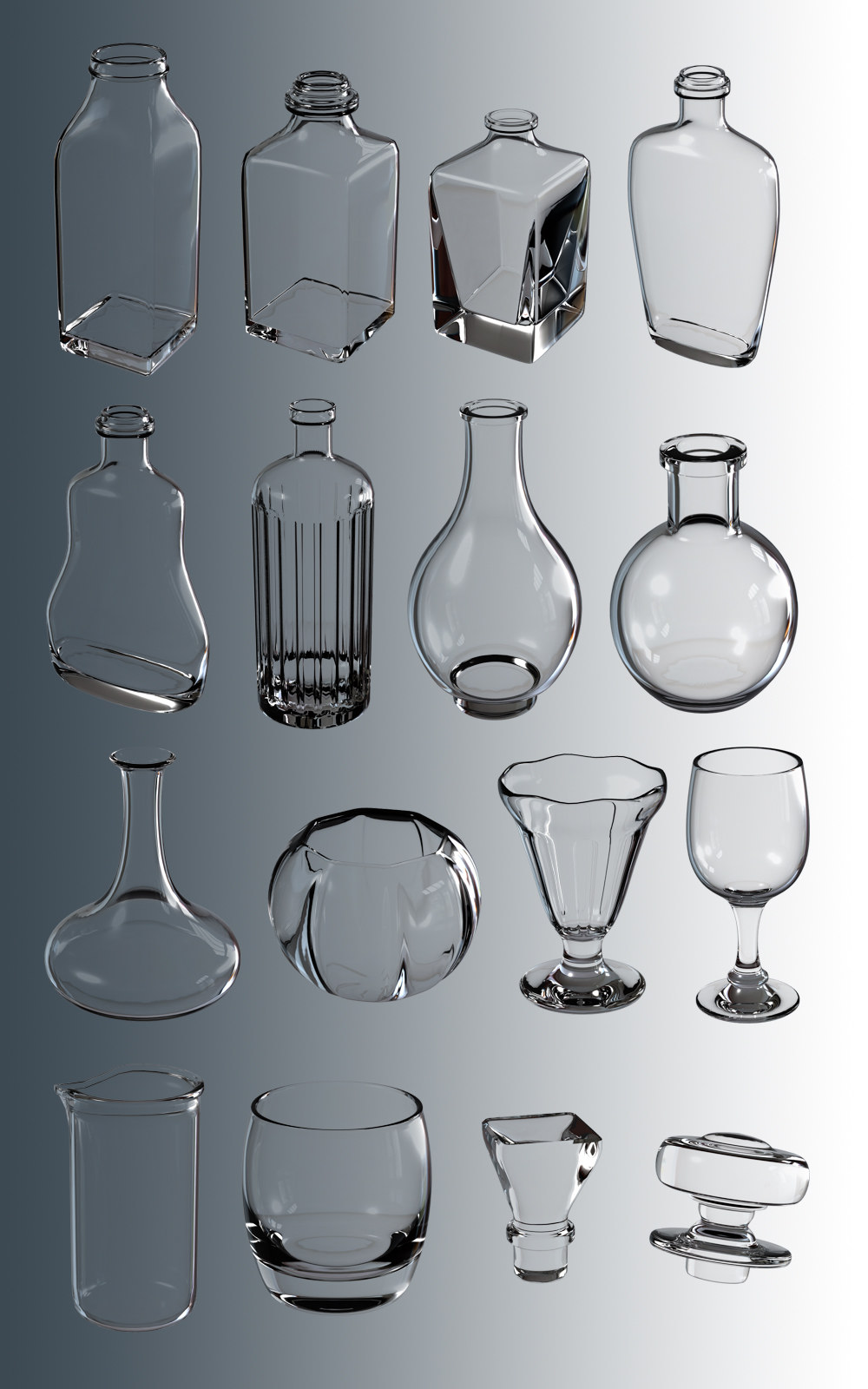 Exnem Glass Ensemble - Props and Materials by N/A