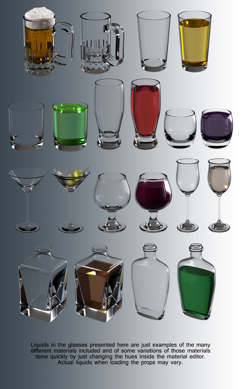 Exnem Glass Ensemble - Props and Materials by N/A