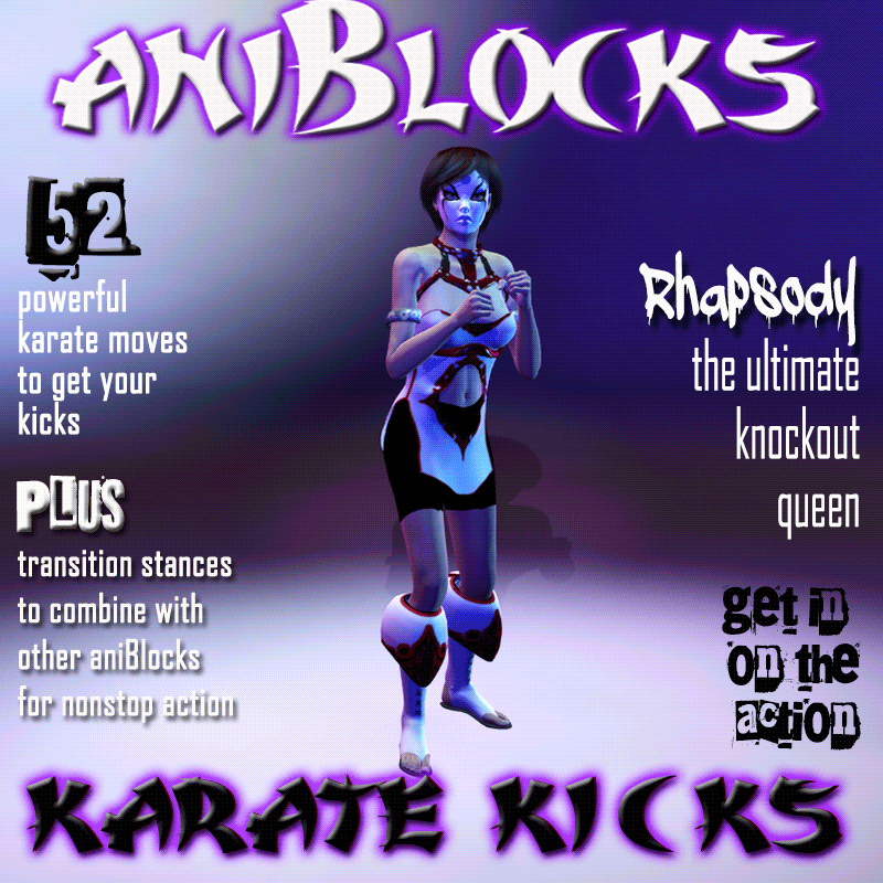 Rhapsody Karate Kicks aniBlocks for V4 by N/A