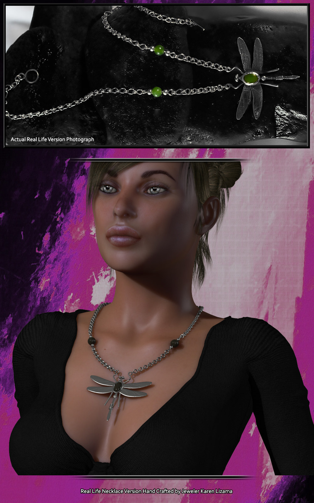 Exnem Dragonfly Necklace by N/A