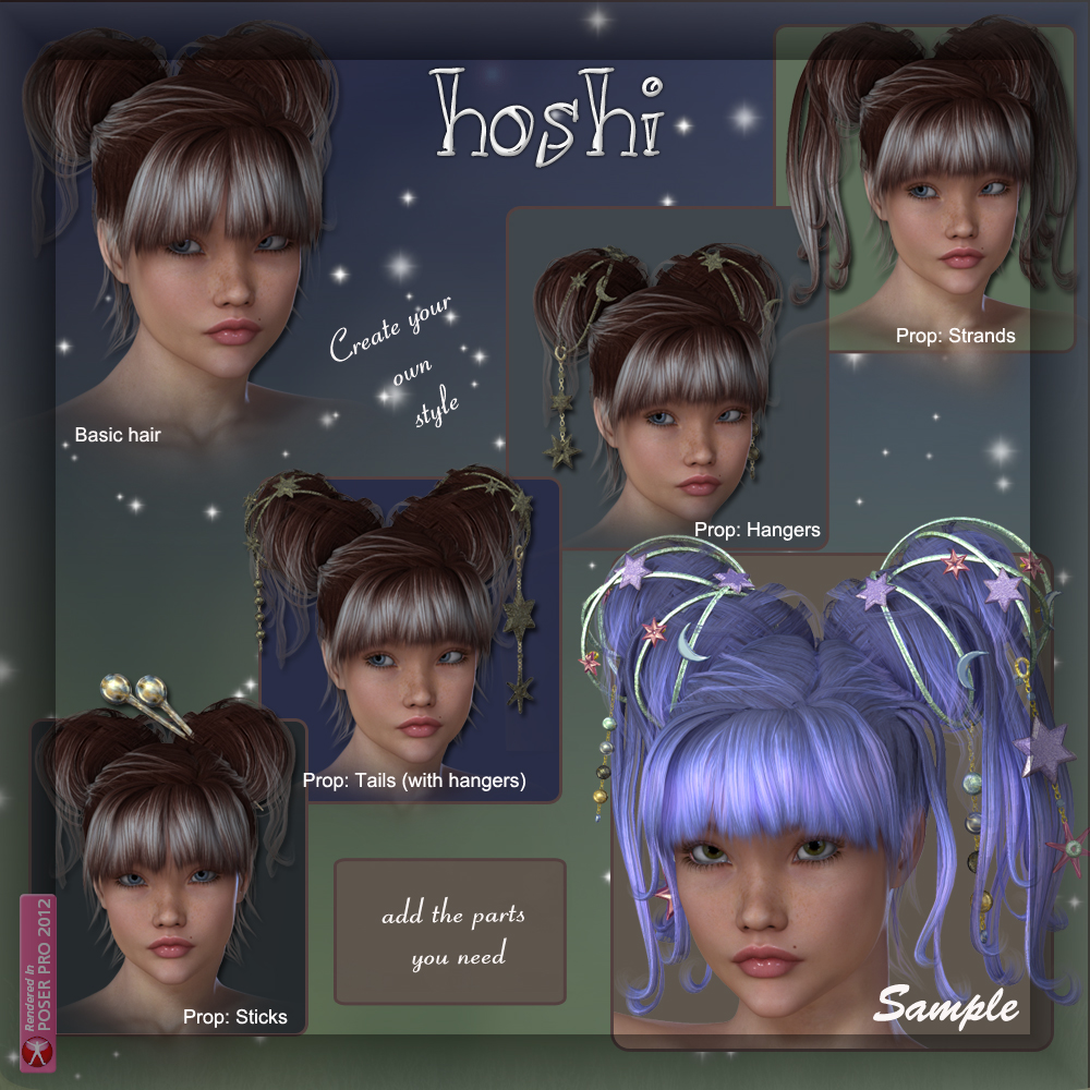 Hoshi Hair for V4 by N/A