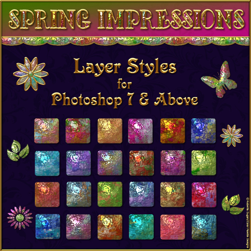 Spring Impressions Layer Styles by N/A