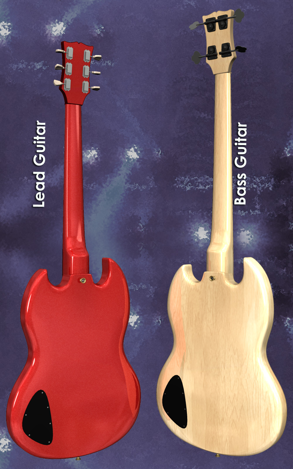 Rock School SG Lead & Bass Guitars by N/A
