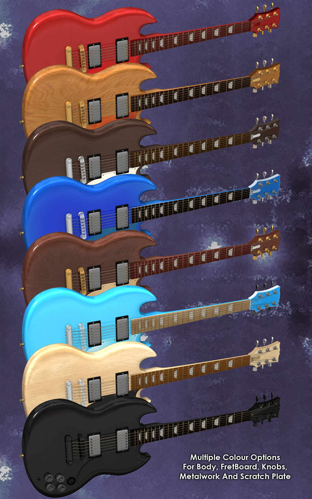 Rock School SG Lead & Bass Guitars by N/A