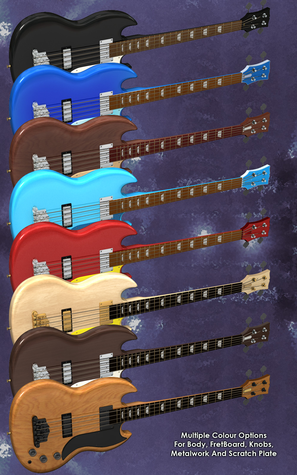 Rock School SG Lead & Bass Guitars by N/A