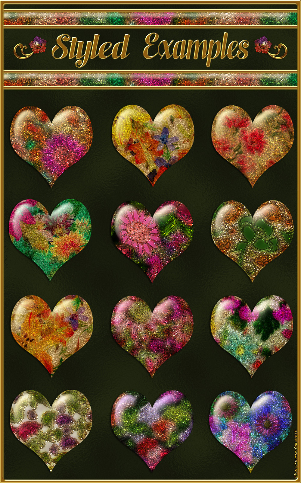 Frosted Floral Glass Layer Styles by N/A