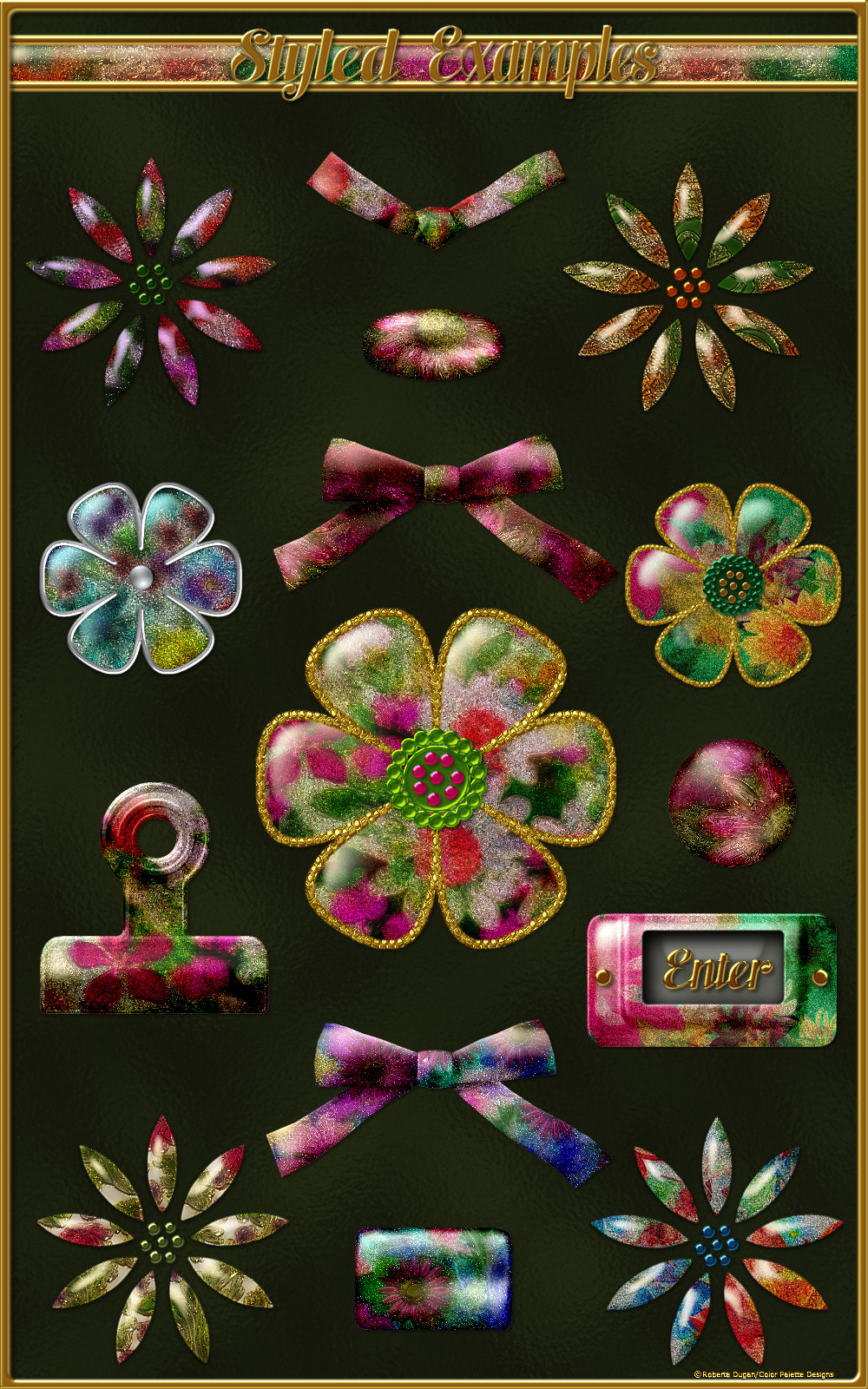 Frosted Floral Glass Layer Styles by N/A