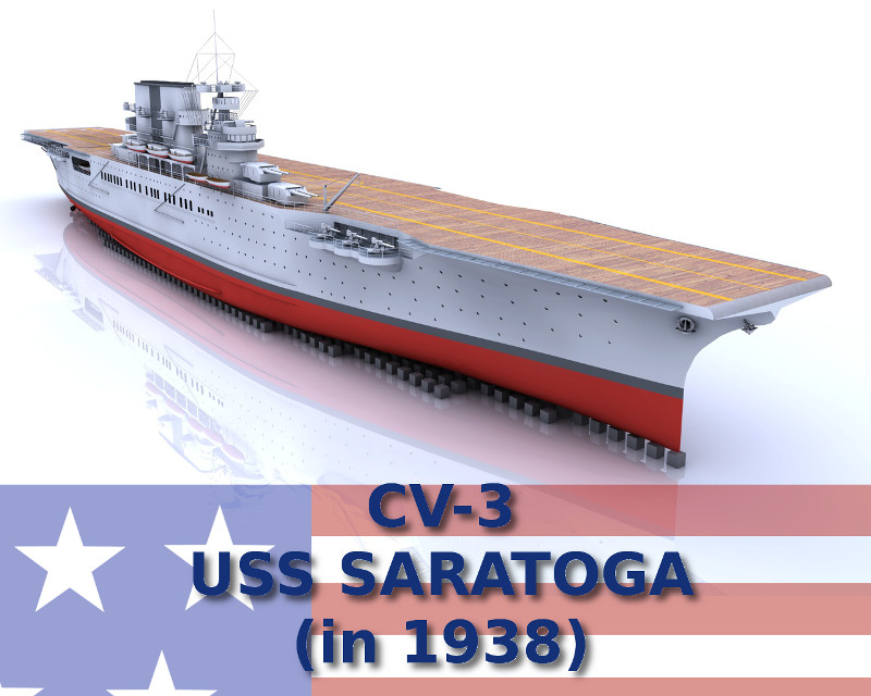 USS Saratoga (CV-3) 1938 by N/A