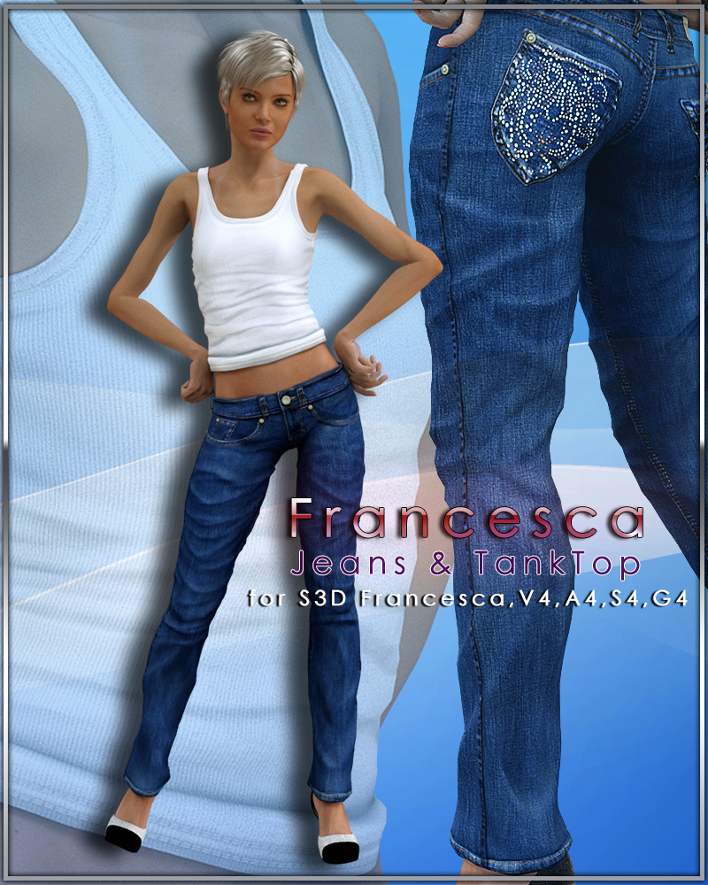 Slide3D Francesca Jeans & TankTop by N/A