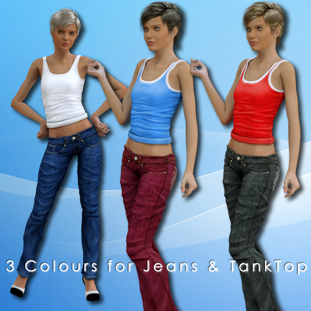 Slide3D Francesca Jeans & TankTop by N/A
