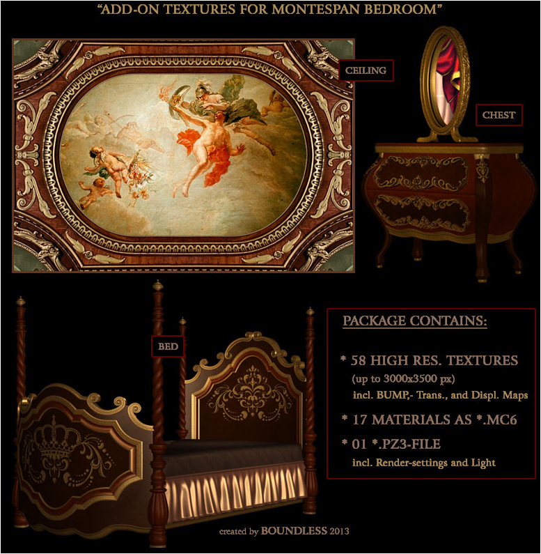 Add-on textures for Montespan Bedroom by N/A