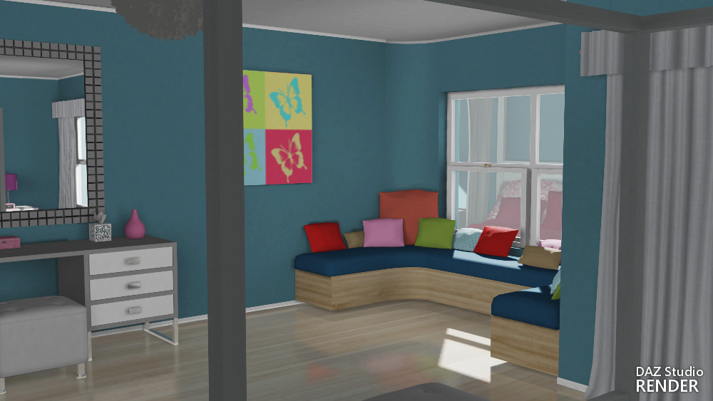 Teen Girls Bedroom by N/A