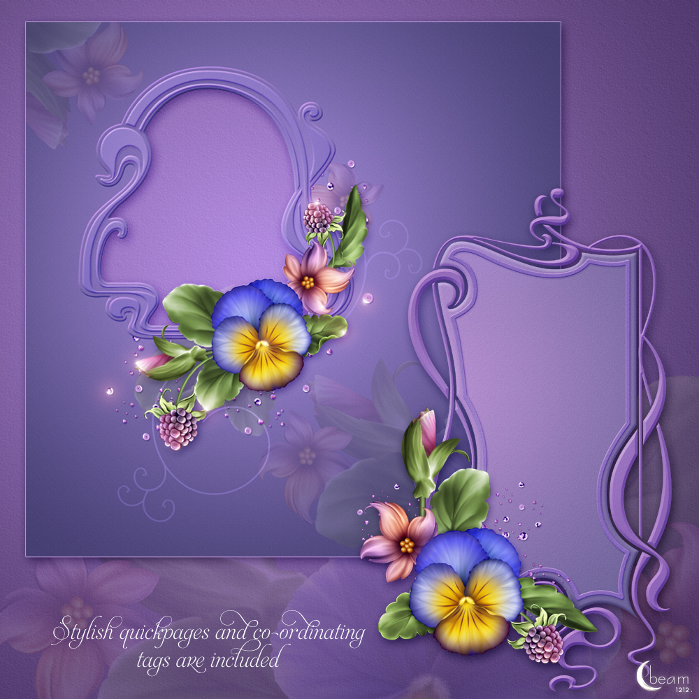 Moonbeam's Summer Pansies by N/A