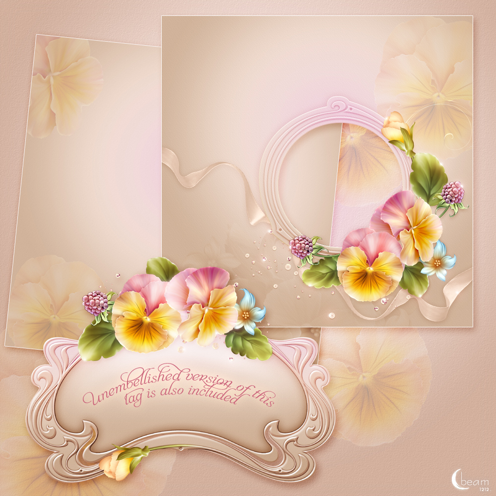 Moonbeam's Summer Pansies by N/A