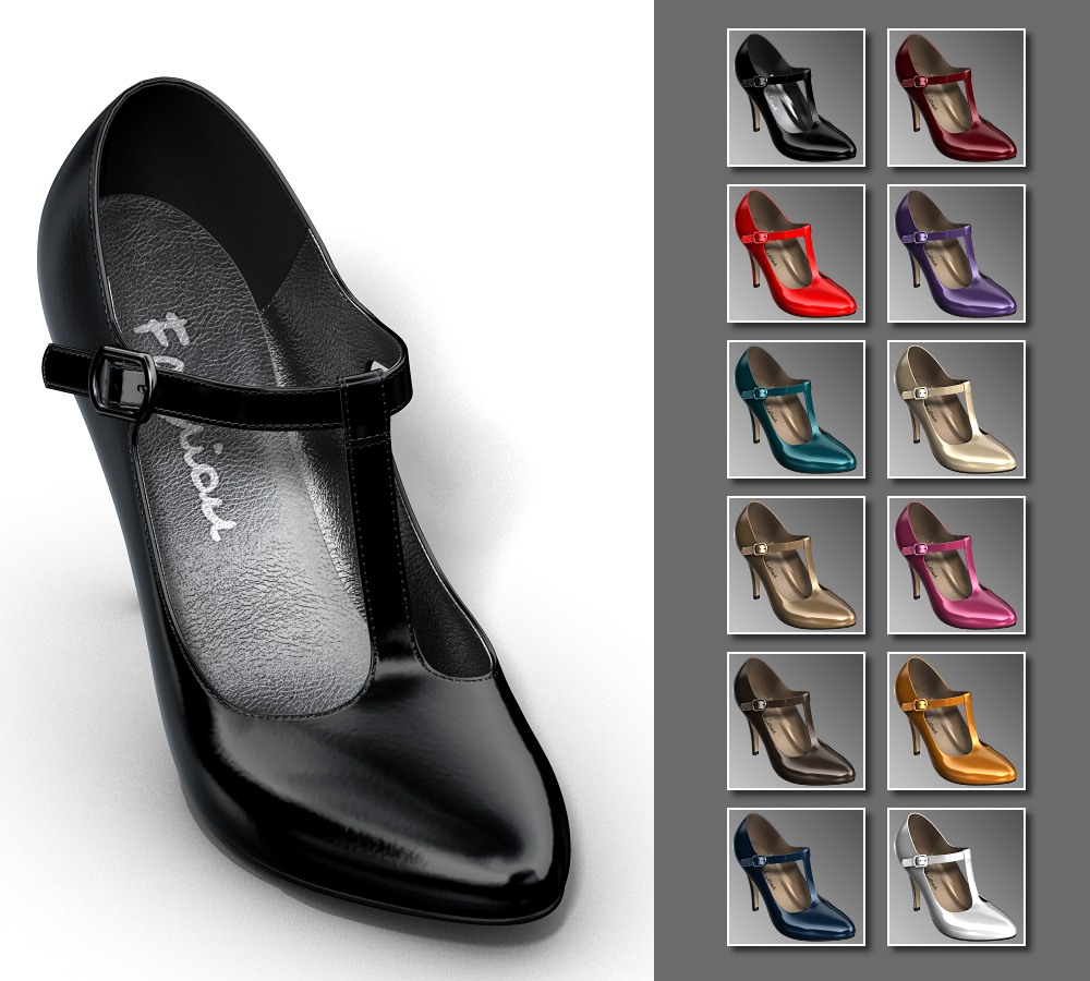 T-Strap Pumps by N/A