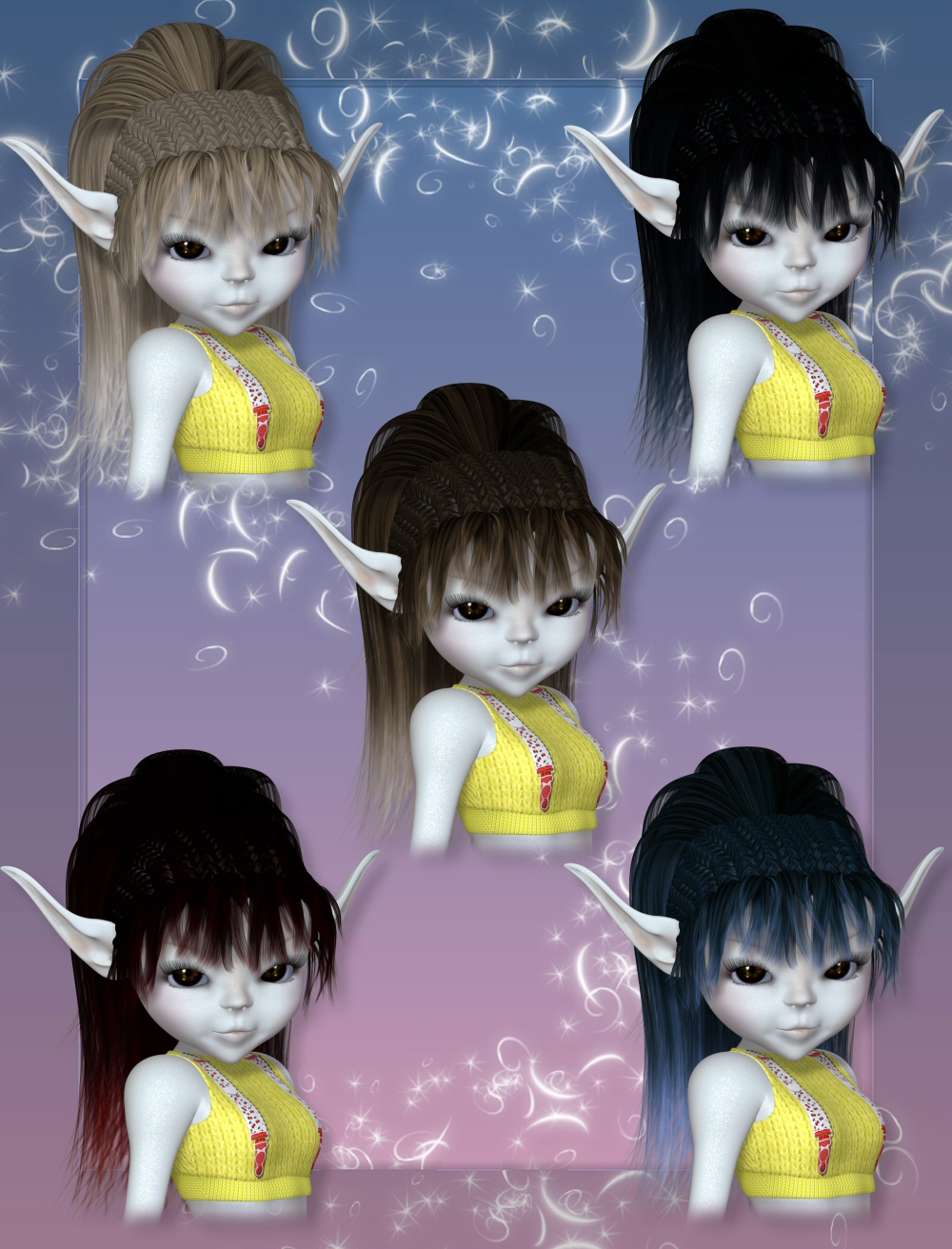 Toon Salon Hair Series-2 by N/A