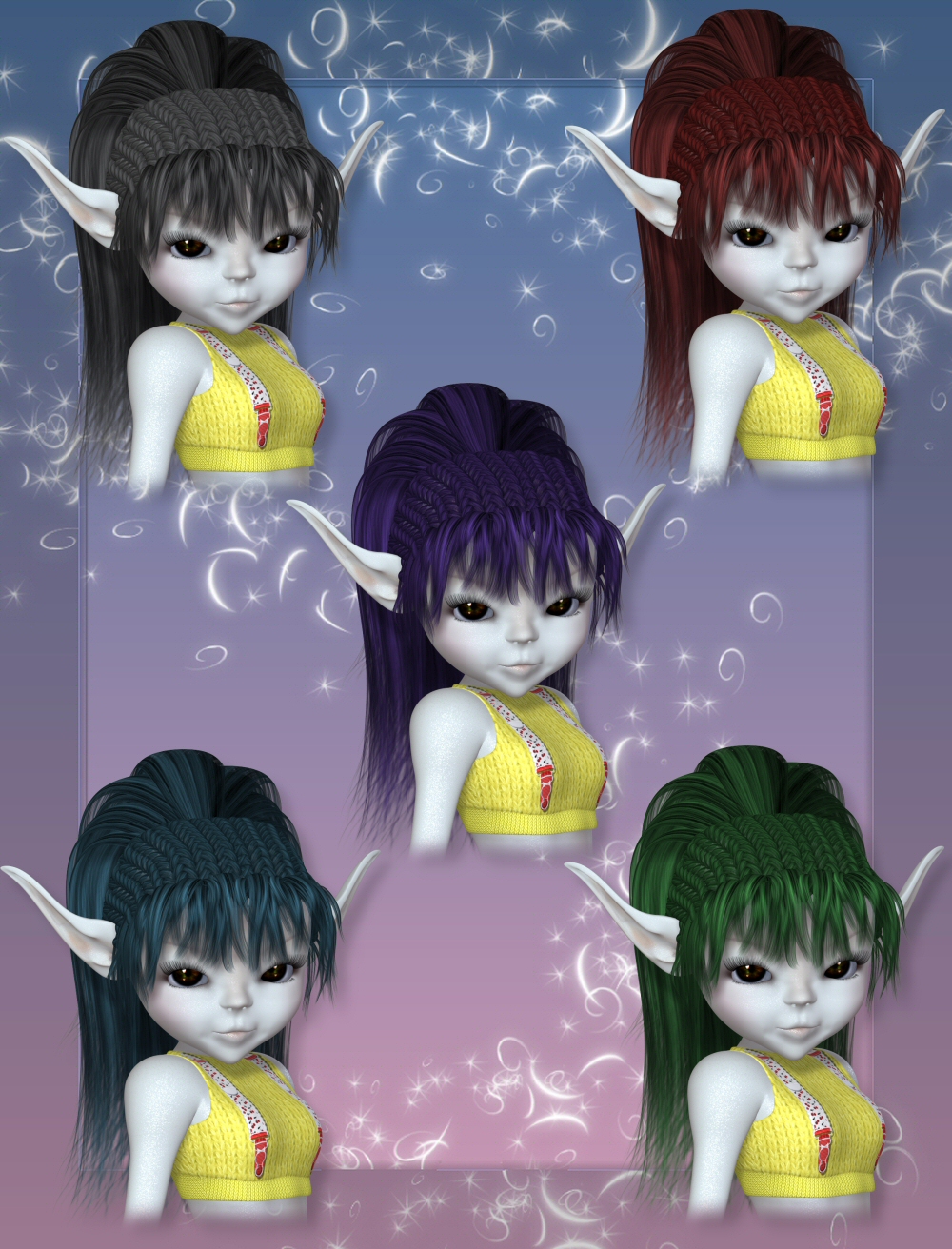 Toon Salon Hair Series-2 by N/A