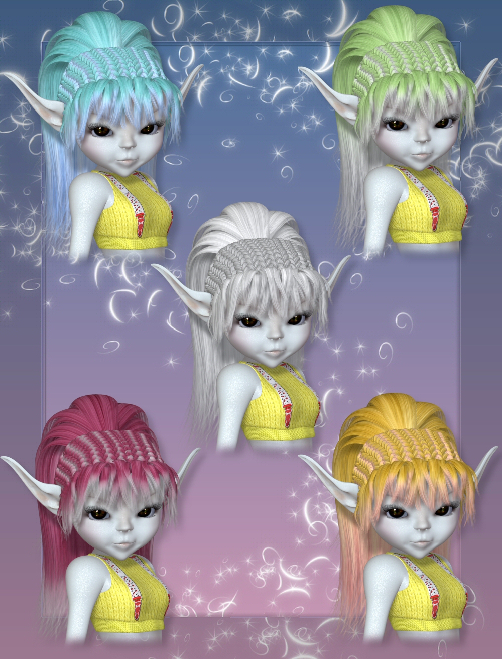 Toon Salon Hair Series-2 by N/A