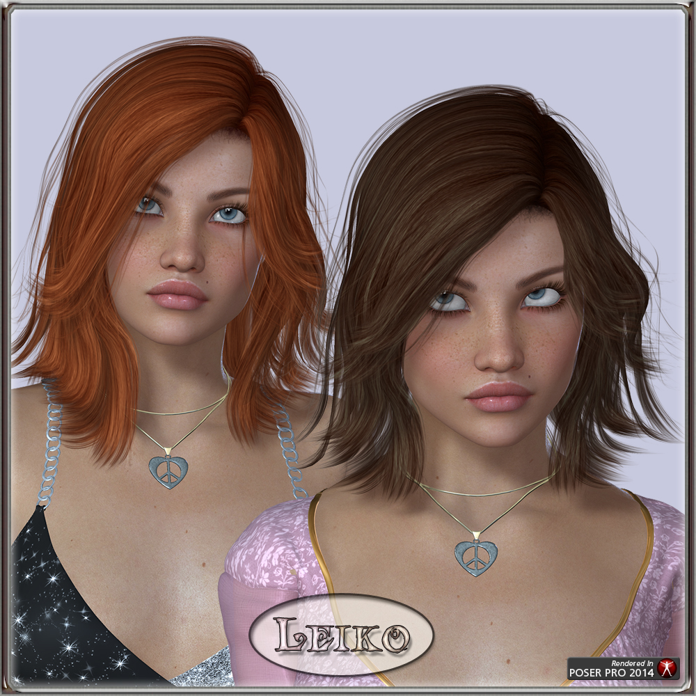 Leiko Hair for V4 and G1 by N/A