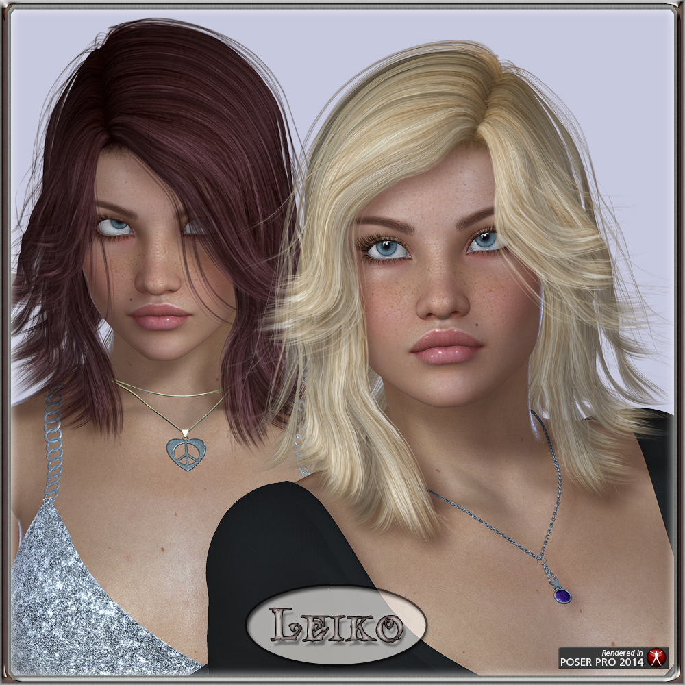 Leiko Hair for V4 and G1 by N/A
