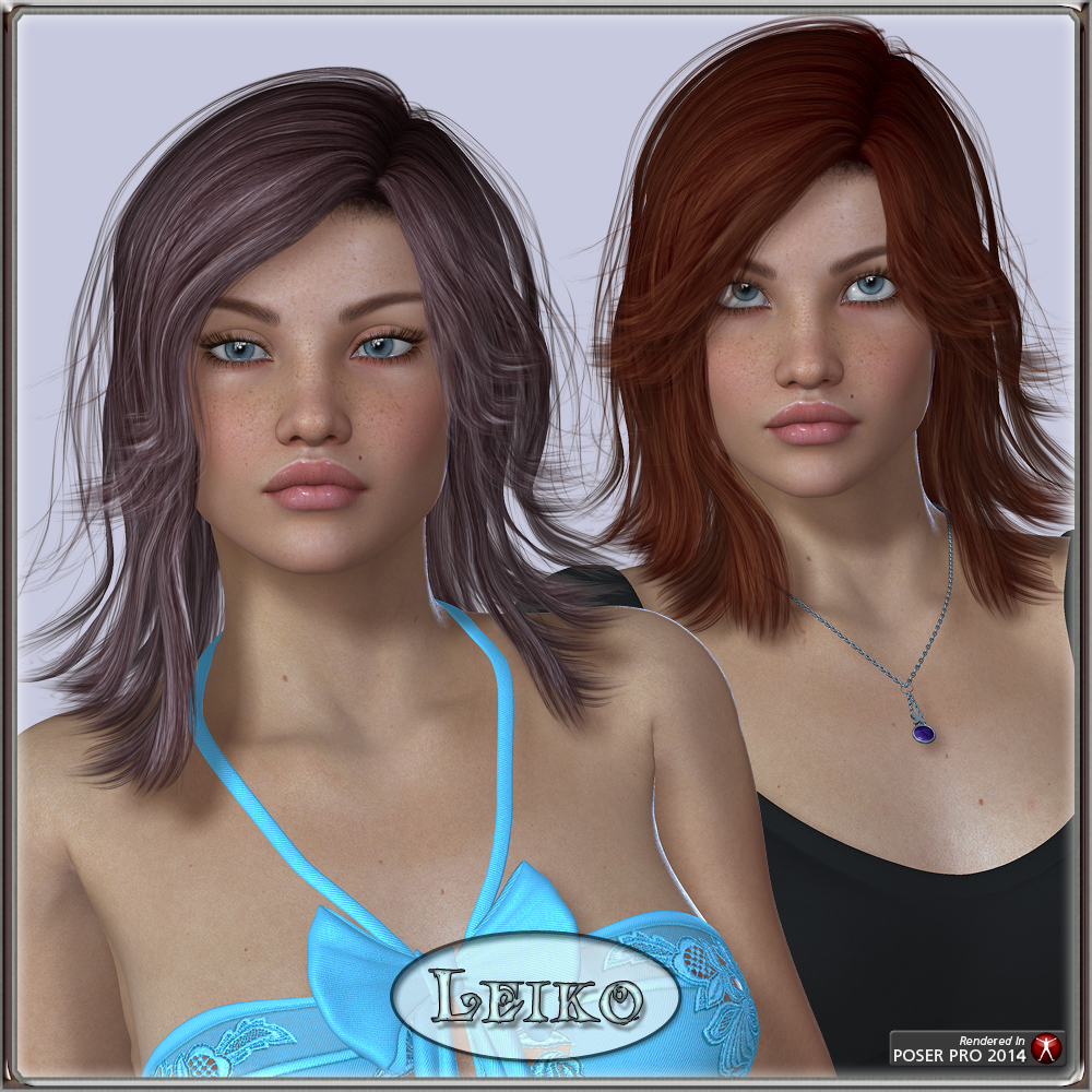 Leiko Hair for V4 and G1 by N/A