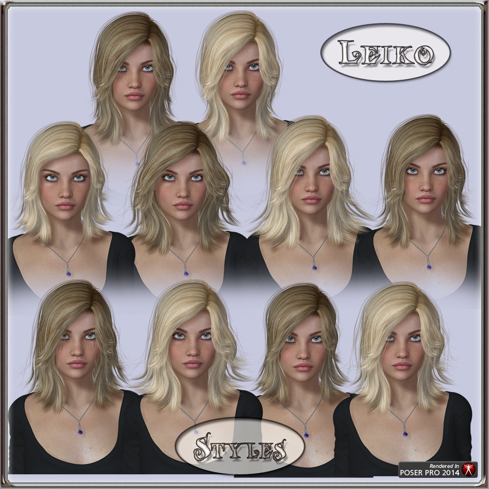 Leiko Hair for V4 and G1 by N/A